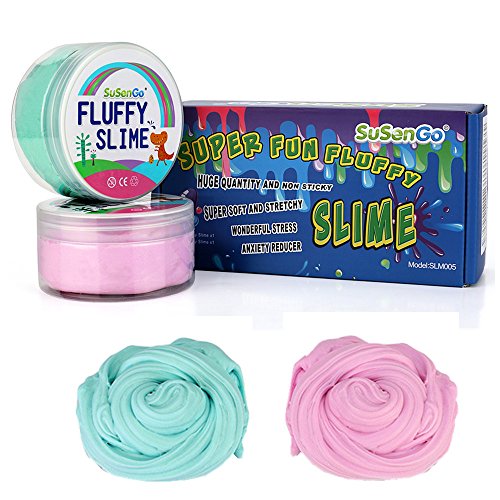 Fluffy Floam Slime Susengo 12 Oz Pink Und Baby Blau Jumbo Fluffy