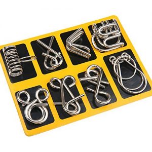 8 Stück Metall Knobelspiele Set - 3D Metalldraht Puzzle Für IQ Test